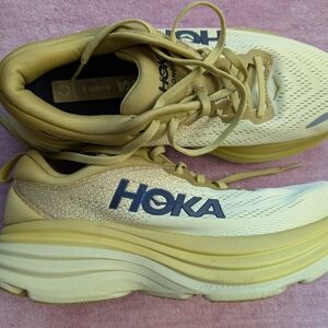 Hoka BONDI 8 Running Shoe Chartreuse Size 10 Womens